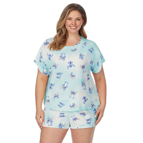 Plus Size Disney's Lilo and Stitch Short Sleeve Pajama Top and Pajama ...