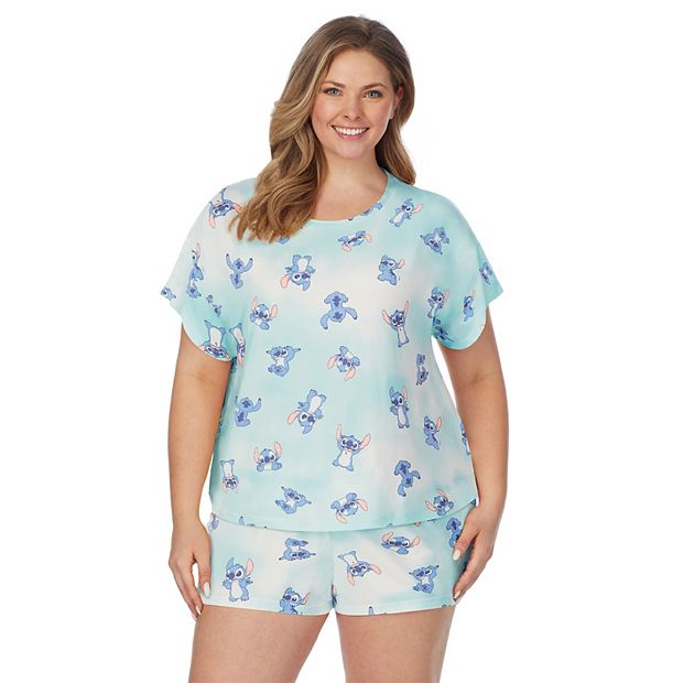 Plus Size Disney s Lilo and Stitch Short Sleeve Pajama Top and