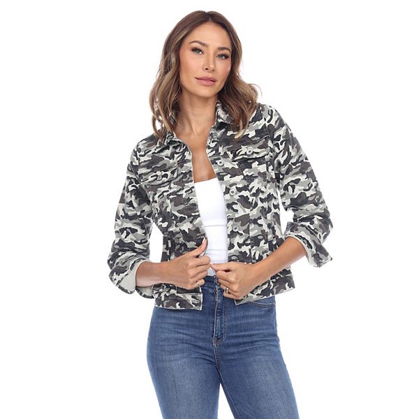 Women s White Mark Camo Denim Jacket