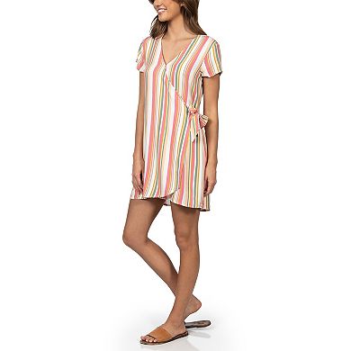 Juniors' Hurley Candy Stripe Wrap Dress