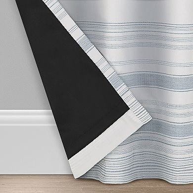 Sonoma Goods For Life® Ultimate Performance 2-Pack Blue Border 100% Blackout Curtain