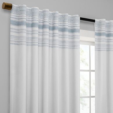 Sonoma Goods For Life® Ultimate Performance 2-Pack Blue Border 100% Blackout Curtain