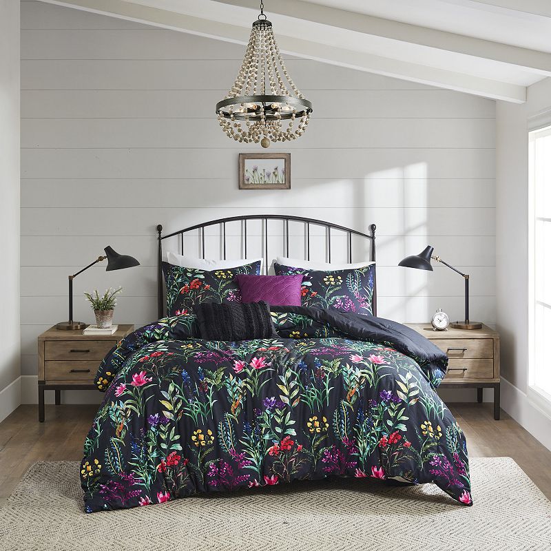 Madison Park Zaire 5-piece Antimicrobial Printed Floral Comforter Set with 