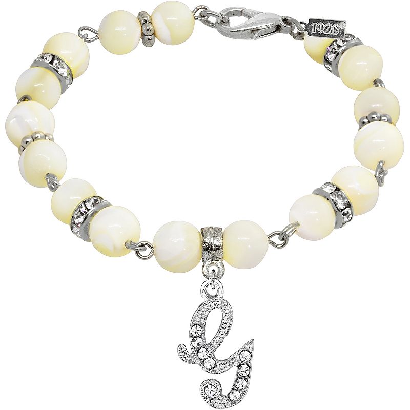 76973127 1928 Silver Tone Mother-of-Pearl & Simulated Cryst sku 76973127