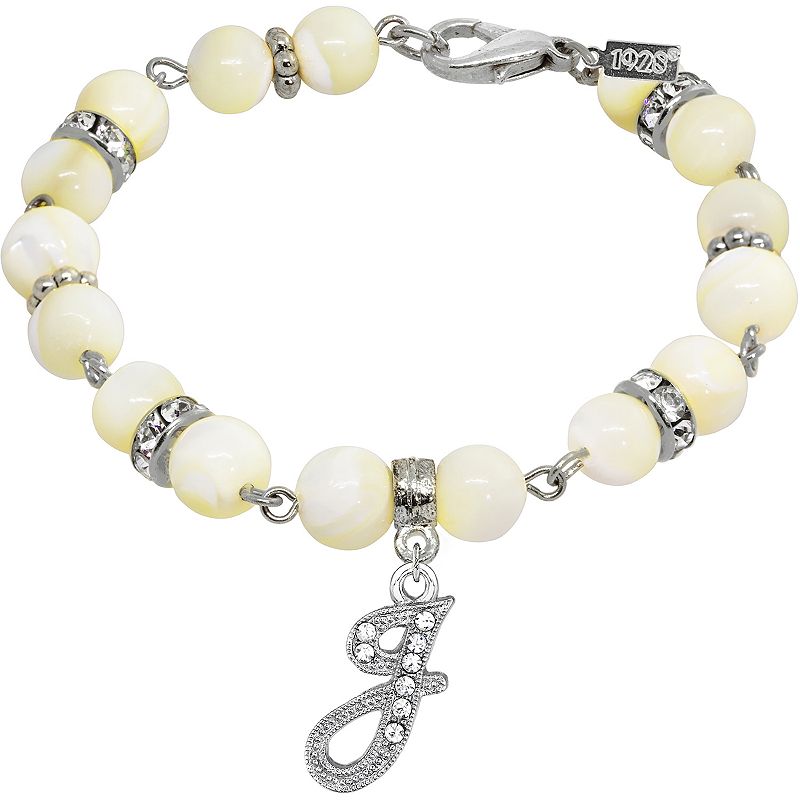 58714124 1928 Silver Tone Mother-of-Pearl & Simulated Cryst sku 58714124