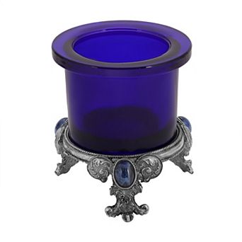 1928 Pewter Blue Votive Candle Holder
