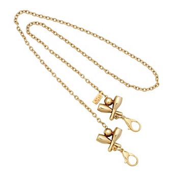 1928 Gold Tone Bowling Chain Mask Holder