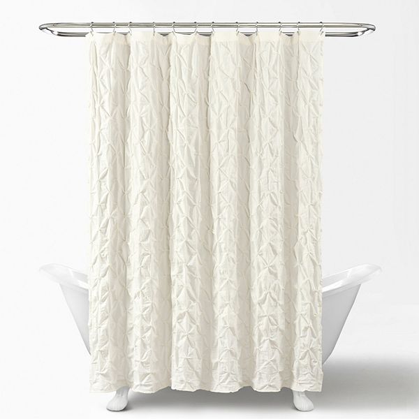 Lush Decor Ravello Pintuck Shower Curtain