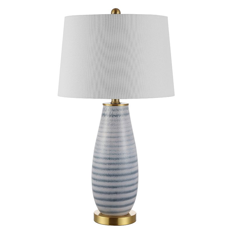 Safavieh Eliana 26.5 in. Coastal Glass Table Lamp  Blue