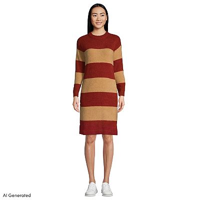 lands end red dress LANDS' END Girls' 5/6 Rich Red Embellished Twirl Dress NWT