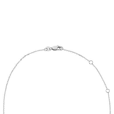 Sterling Silver 1/5 Carat T.W. Diamond Cross Pendant Necklace