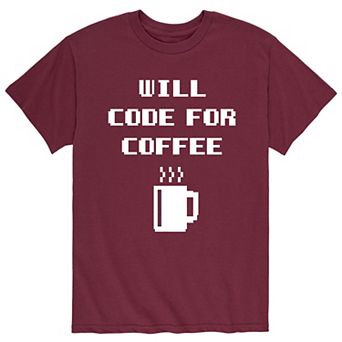 Men's Will Code For Coffee Tee