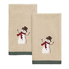 Christmas Holiday Winter Towels Set of 3 Snowman Tree 1 Bath 1 Hand 1 Wash  Cloth