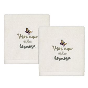 Avanti Latin 2-pack Live A Beautiful Life "Vive Una Vida Hermosa" Hand Towel