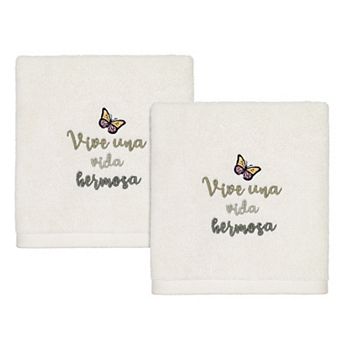 Avanti Latin 2-pack Live A Beautiful Life "Vive Una Vida Hermosa" Hand Towel