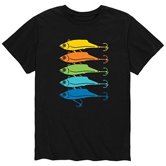 Men's Rainbow Fishing Lures Tee