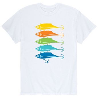 Men's Rainbow Fishing Lures Tee