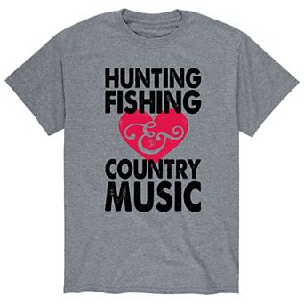 Men's Hunting Fishing Country Music Tee