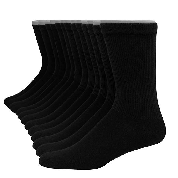 Men's Hanes Ultimate® 12 + 1 Bonus Pack Soft & Durable Crew Socks