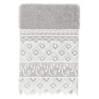 Linum Home Textiles Turkish Cotton Aiden 3-piece White Lace Embellished Towel Set