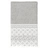 Linum Home Textiles Turkish Cotton Aiden White Lace Embellished Hand Towel