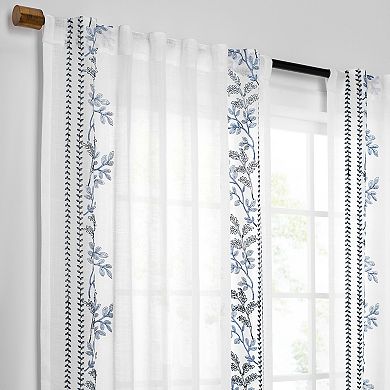 Sonoma Goods For Life® Floral Embroidery Sheer Window Curtain