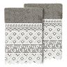 Linum Home Textiles Turkish Cotton Aiden 2-piece White Lace Embellished Washcloth Set