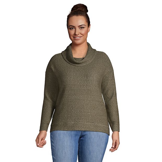 Plus size 2024 cowl neck sweatshirt