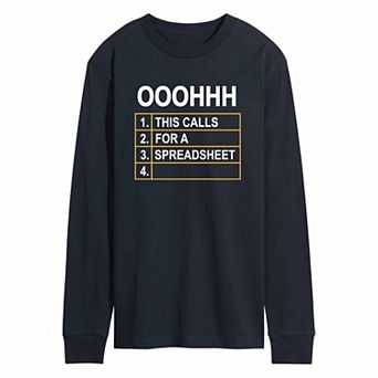 Men's Calls For A Spreadsheet Tee