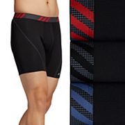 adidas Men's Sport Performance Mesh Boxer Brief Underwear (3-pack), Black/ Onix Grey/Black, Small at  Men's Clothing store