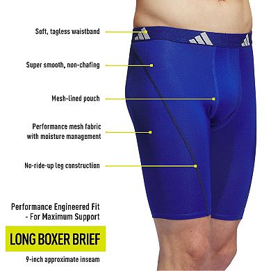 Men's adidas 3-pack Sport Performance Mesh Long-Leg Boxer Briefs