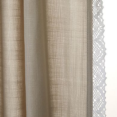 SKL Home Catherine Crochet 2-pack Window Curtain Set in Gray