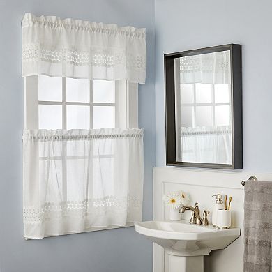 SKL Home Daisy Lace Window Tier Pair