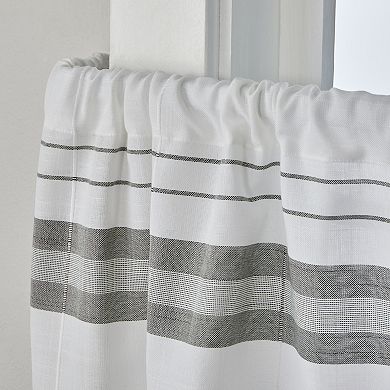 SKL Home Slate Stripe Window Tier Pair