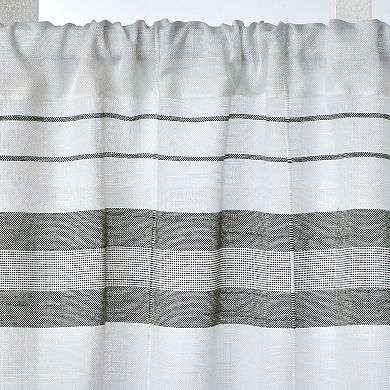 SKL Home Slate Stripe Window Tier Pair