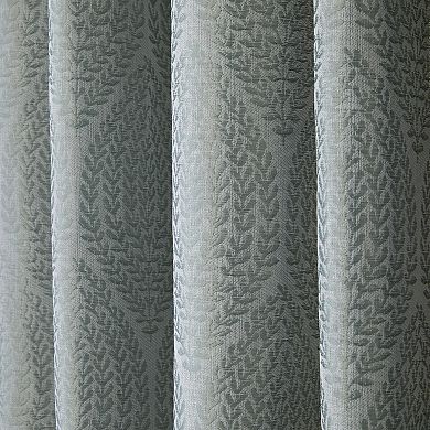 SKL Home Leaf Damask 1-panel Window Curtainin Toast