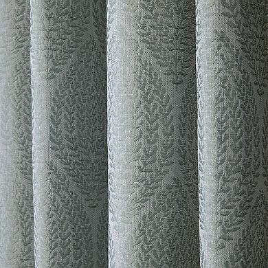 SKL Home Leaf Damask 1-panel Window Curtainin Toast