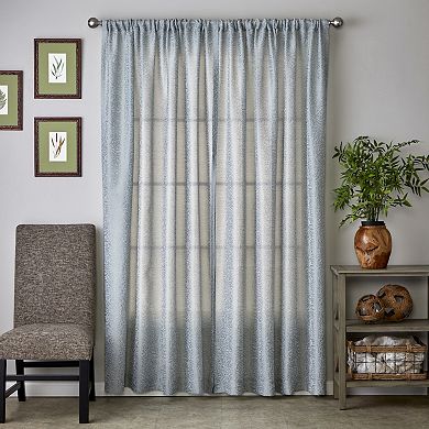 SKL Home Soft Swirl 1-panel Window Curtainin Coal