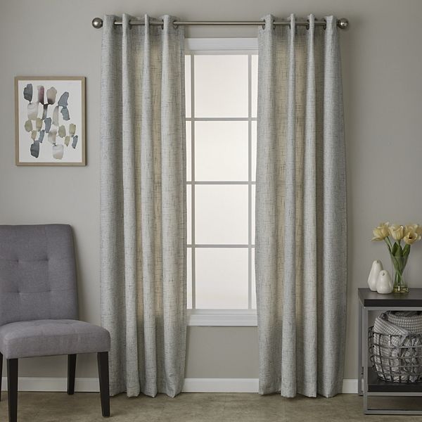 SKL Home Textured Crosshatch 1-panel Window Curtain