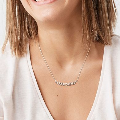 Stella Grace 18k Two-Tone Gold Over Silver 1/5 Carat T.W. Diamond Link Necklace