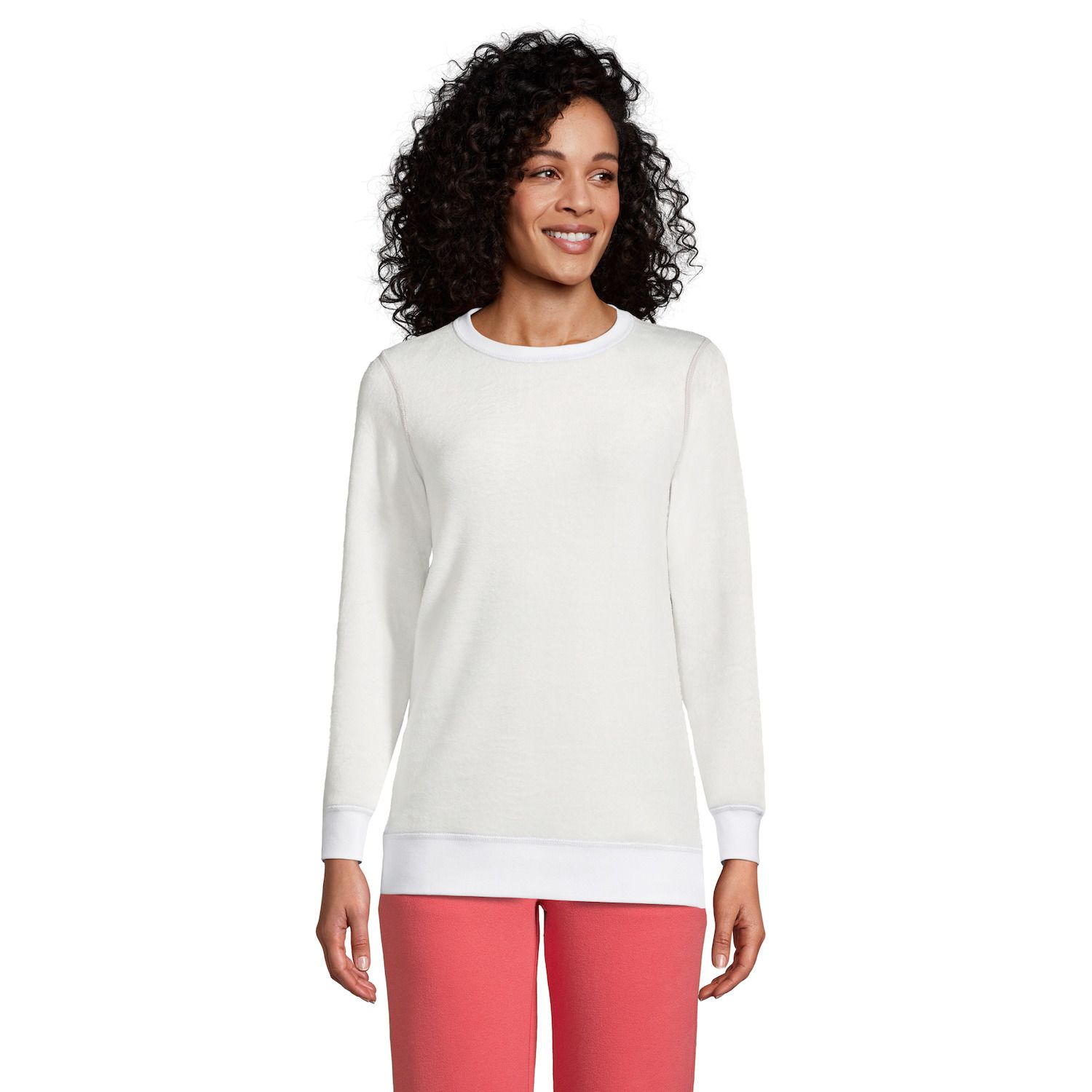 women's serious sweats crewneck long sleeve sweatshirt tunic