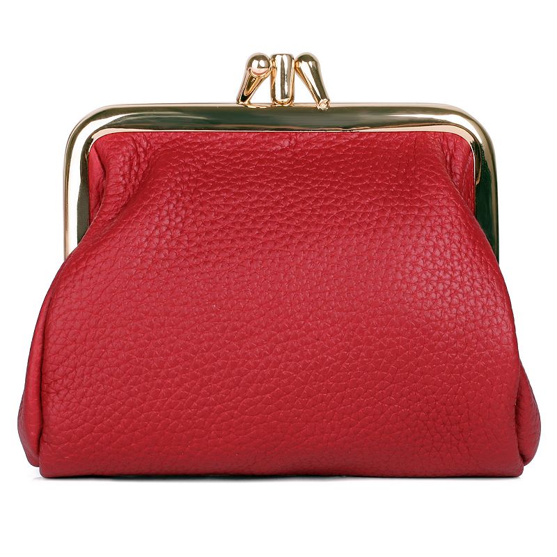 81828482 Dopp Triple Frame Leather Coin Purse, Red sku 81828482