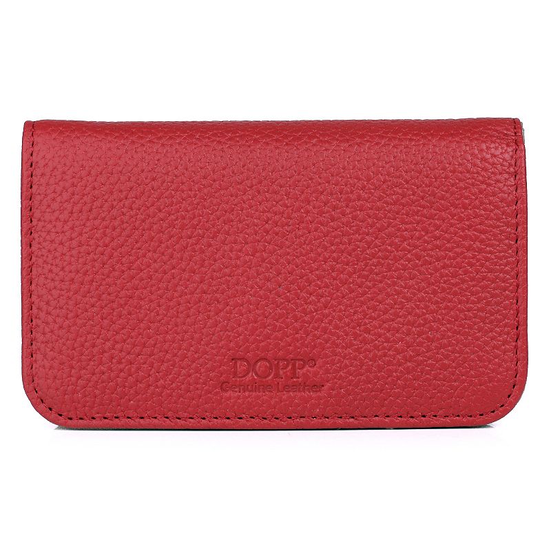 Dopp Pik-Me-Up Leather Snap Card Case, Red