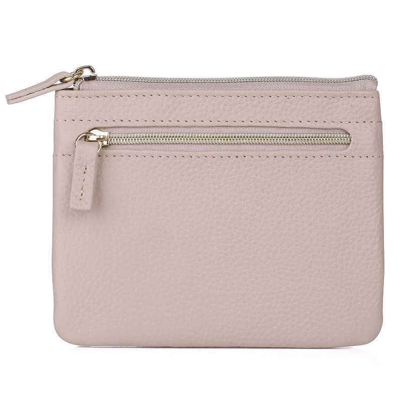 Dopp Pik-Me-Up Large Leather I.D. and Card Case, Grey