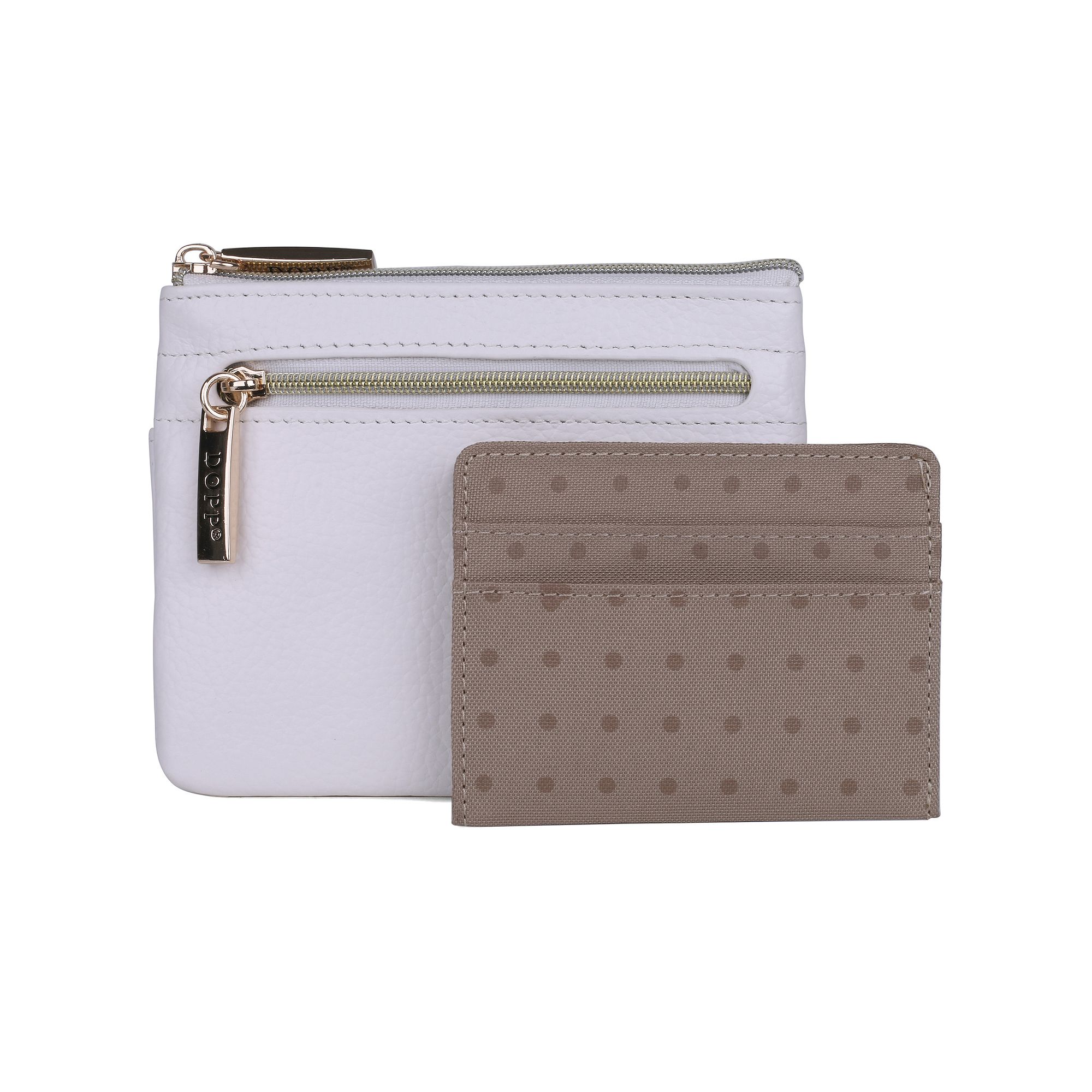 Dopp Pik-Me-Up Large Leather I.D. and Card Case, Summer White