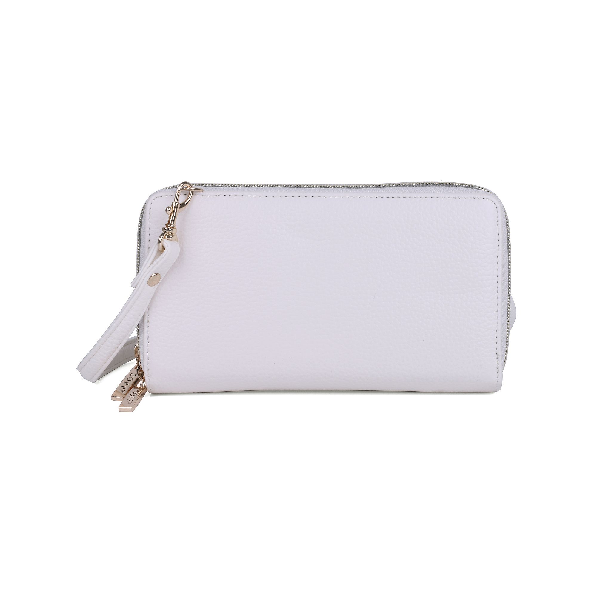 Dopp Ultimate Organizer Leather Crossbody Wallet, Summer White