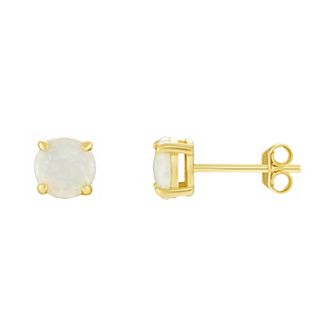 PRIMROSE Sterling Silver & Opal Stud Earrings