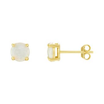 PRIMROSE Sterling Silver & Opal Stud Earrings