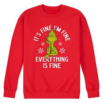 Men's Dr. Seuss The Grinch I'm Fine Sweatshirt