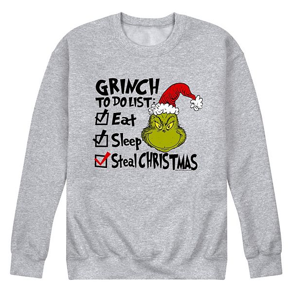 Men s Dr. Suess The Grinch To Do Sweatshirt